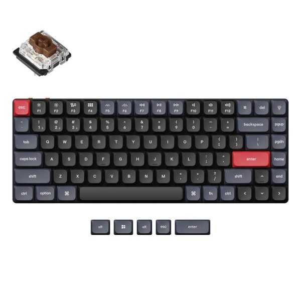 Keychron K3 Pro QMK/VIA Wireless Mechanical Keyboard White backlight Brown Switch (black)