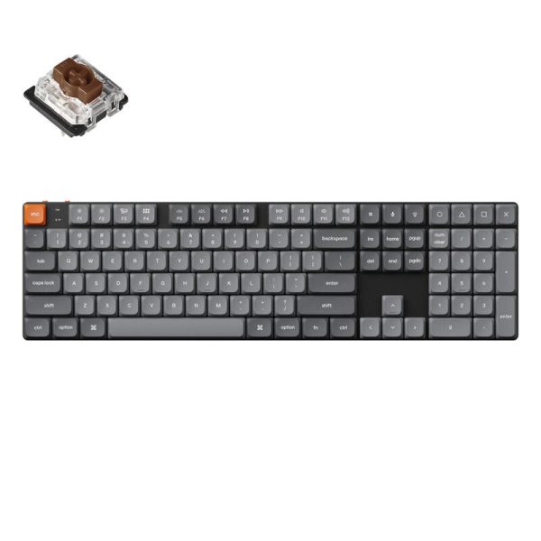 Keychron K5 Max QMK/VIA low profile wireless mechanical keyboard White backlight Brown Switch