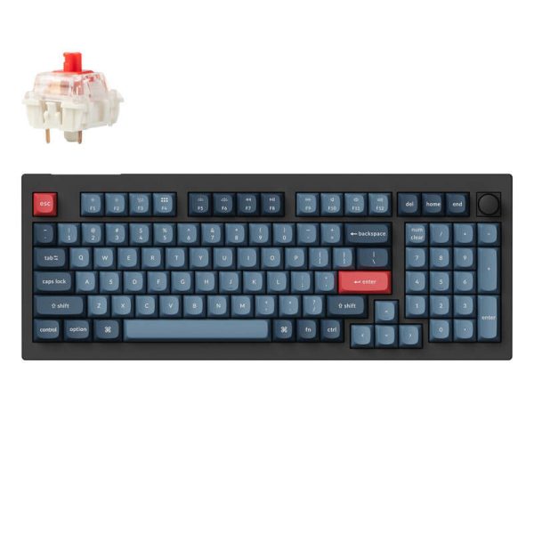 Keychron V5 Max QMK/VIA RGB Knob Red Switch Wireless Mechanical Keyboard (black)