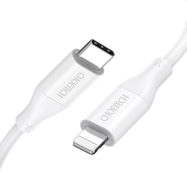 Cable Choetech IP0040 USB-C to Lightning PD18/30W 1,2m (white)