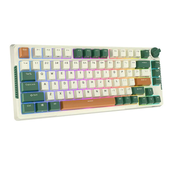 Wireless mechanical keyboard Royal Kludge RKH81 RGB, Sky cyan switch (green)