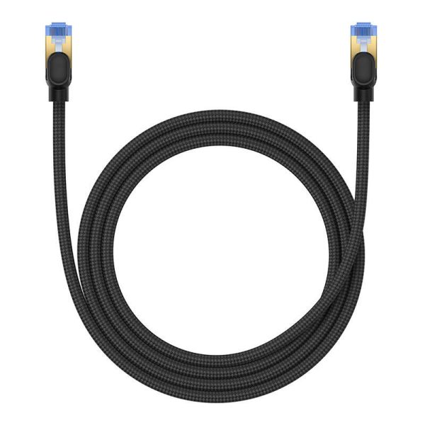 Braided network cable cat.7 Baseus Ethernet RJ45, 10Gbps, 1,5m (black)