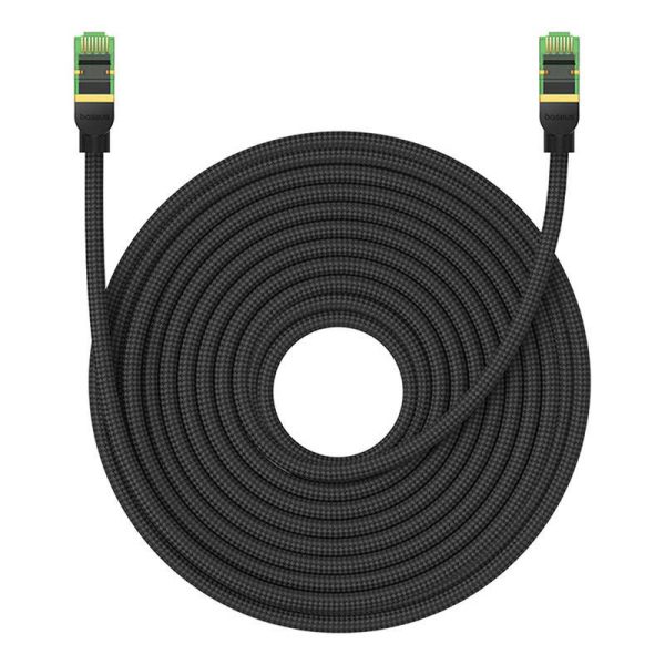 Braided network cable cat.8 Baseus Ethernet RJ45, 40Gbps, 20m (black)