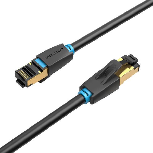 Network Cable CAT8 SFTP Vention IKABF RJ45 Ethernet 40Gbps 1m Black