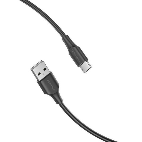 USB 2.0 to USB-C cable Vention CTHBC 3A, 0,25m black