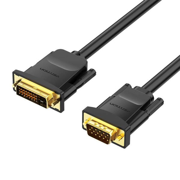 DVI (24+1) to VGA Cable Vention EABBG 1,5m, 1080P 60Hz (black)