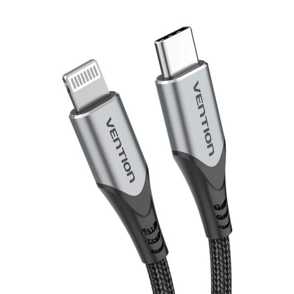 USB-C 2.0 to Lightning Cable Vention TACHH 2m MFi Gray