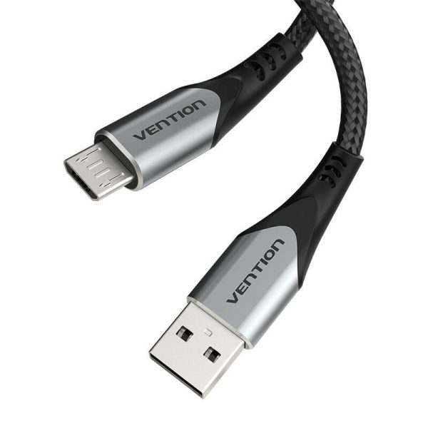 Cable USB 2.0 A to Micro USB Vention COAHC 3A 0,25m gray