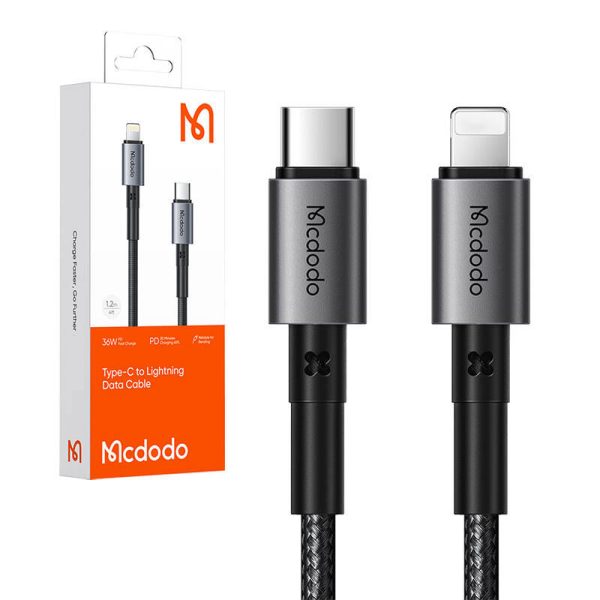 Cable USB-C to Lightning Mcdodo CA-2850, 36W, 1,2m (black)