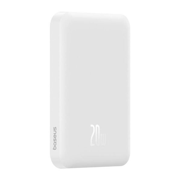 Magnetic Mini Powerbank Baseus 5000mAh, USB-C 20W (white)