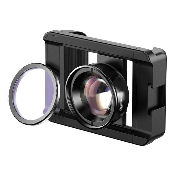 Mobile lens APEXEL APL-HB100CPL100mm macro with CPL (black)