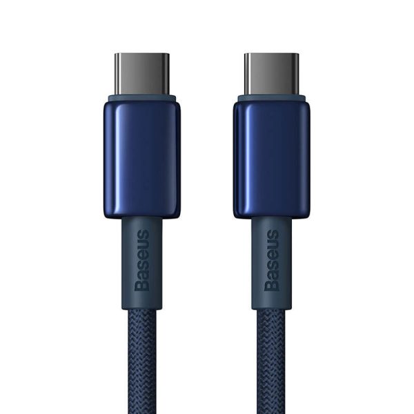 Cable USB-C do USB-C Baseus Tungsten Gold, 100W, 1m (niebieski)