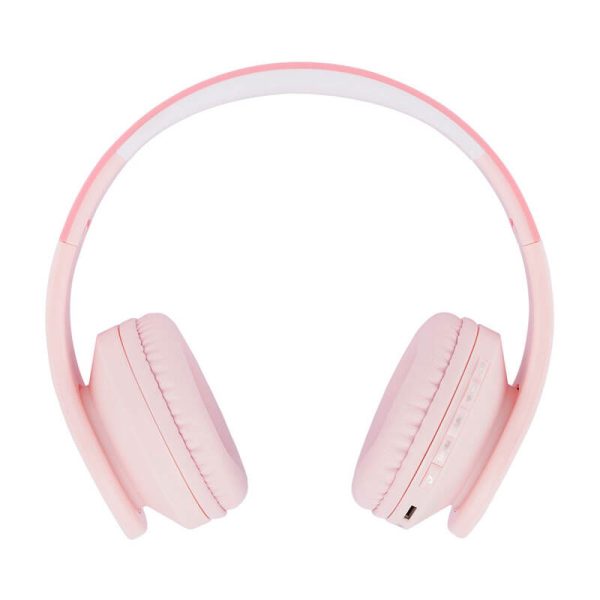 PowerLocus P1 wireless headphones for kids (pink)