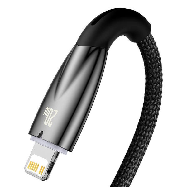 USB-C cable for Lightning Baseus Glimmer Series, 20W, 1m (Black)