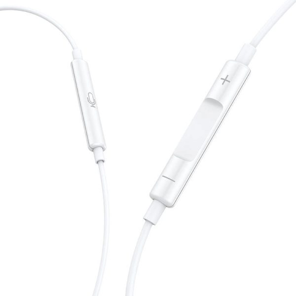 Wired in-ear headphones VFAN M14, USB-C, 1.1m (white)