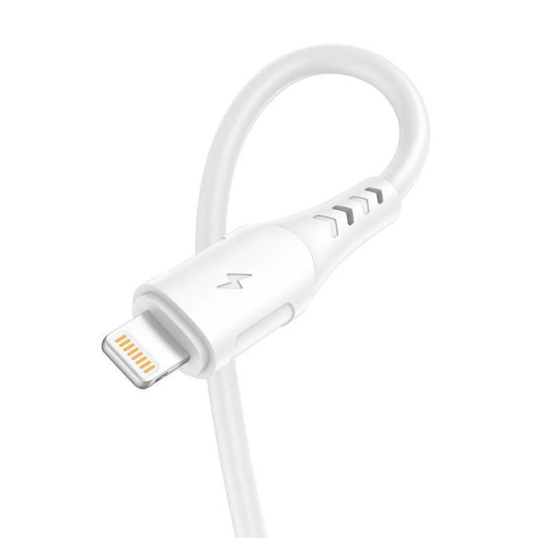 USB to Lightning cable VFAN Colorful X12, 3A, 1m (white)