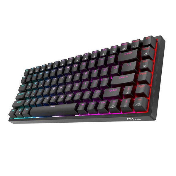 Wireless mechanical keyboard Royal Kludge RK84 RGB, Red switch (black)