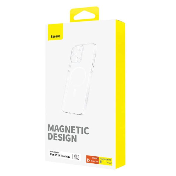 Magnetic Phone Case for iP 14 Pro Max Baseus OS-Lucent Series (Clear)