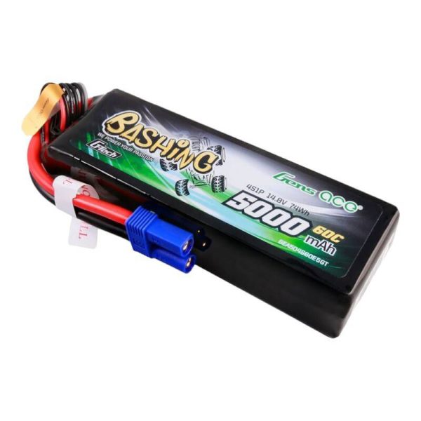 Gens ace G-Tech 5000mAh 14.8V 4S1P 60C Lipo Battery Pack with EC5 Plug-Bashing Series