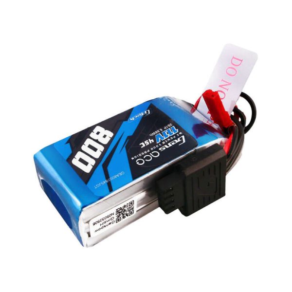 Gens ace G-Tech 800mAh 11.1V 45C 3S1P Lipo Battery with JST Plug