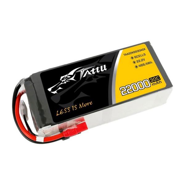 Battery Tattu 22000mAh 22.2V 30C 6S1P LiPo AS150+XT150