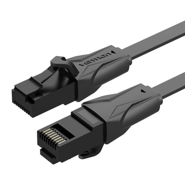 Płaski kabel sieciowy UTP Cat. 6 Vention IBABE RJ45 Ethernet 1000Mbps 0,75m, czarny