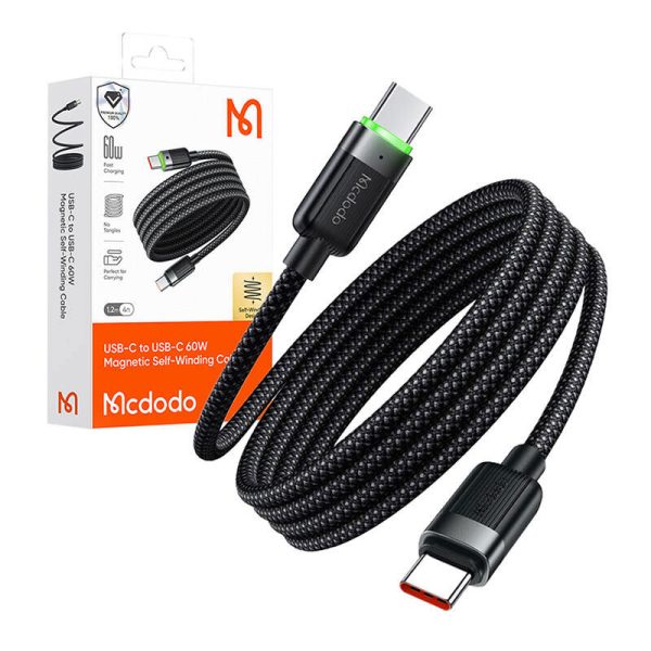 Mcdodo CCA-2000 USB-C to USB-C cable, 60W, self-winding, 1.2m