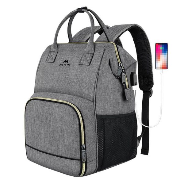 Laptop Backpack / Lunch Bag 15.6'' Matein 1368 USB Grey