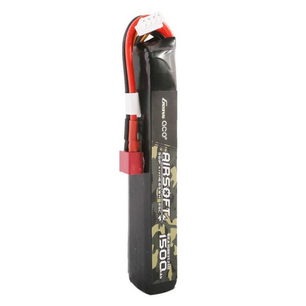 Gens ace 25C 1500mAh 3S1P 11.1V Airsoft Gun Lipo Battery with T Plug