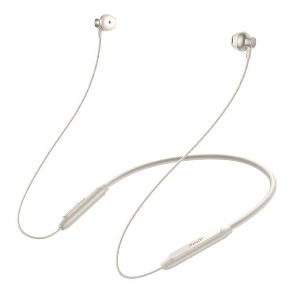 Joyroom JR-D8 wireless neckband headphones (cream white)