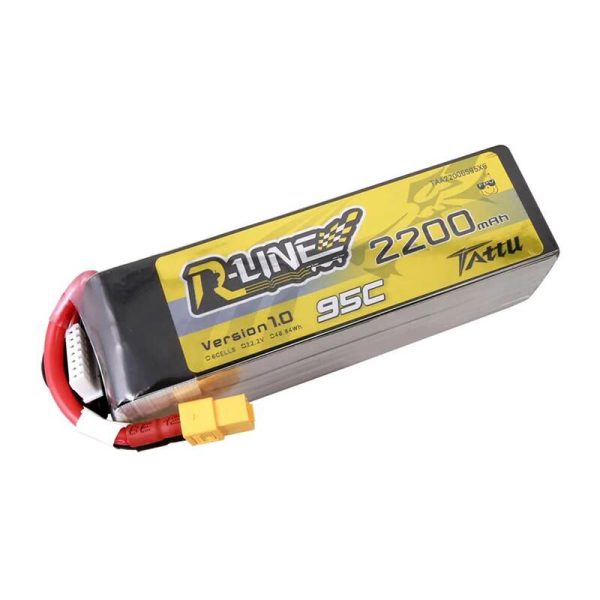 Lipo Tattu R-Line 22.2V 2200mAh 6S 95C battery with XT60 connector