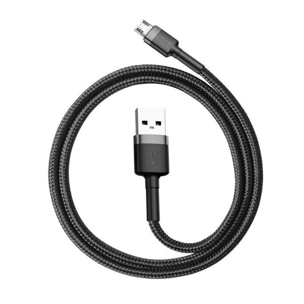 Baseus Cafule Micro USB-kabel 2.4A 1m (Grijs + Zwart)