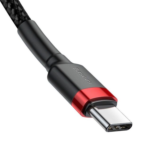 Baseus Cafule USB-C PD 2.0 QC 3.0 60W 2m (Zwart+Rood) Kabel