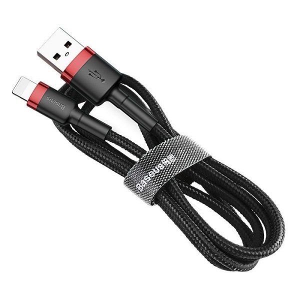 Baseus Cafule USB Lightning-kabel 1,5A 2m (Zwart+Rood)