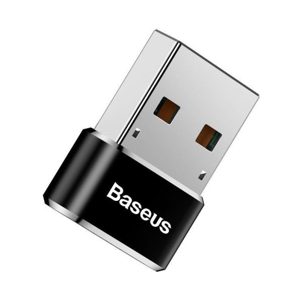 Baseus USB-C naar USB-A-adapter 3A (Zwart)