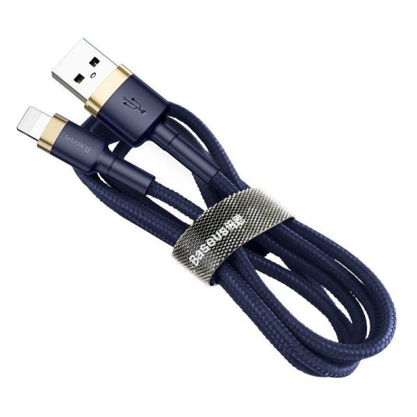 Baseus Cafule Lightning-kabel 2.4A 1m (Goud + Donkerblauw)