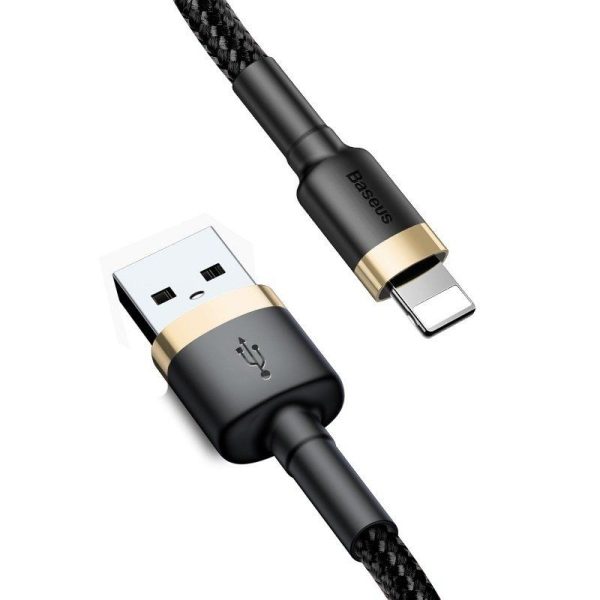 Baseus Cafule Kabel USB Lightning 2.4A 1m (Goud+Zwart)