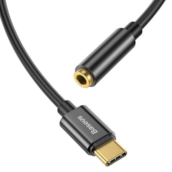 Baseus L54 Audio Adapter USB-C + Mini Jack 3,5mm (Zwart)