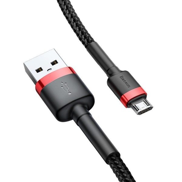 Baseus Cafule Micro USB-kabel 2A 3m (Zwart+Rood)