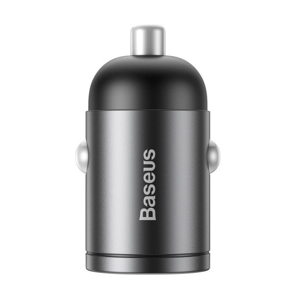 Baseus Tiny Star Mini Snel Opladen Auto Oplader USB-poort 30W Grijs