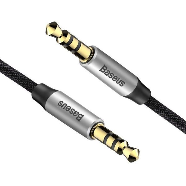 Baseus Yiven Audio Kabel 3.5 Male Audio M30 1.5M Zilver+ Zwart