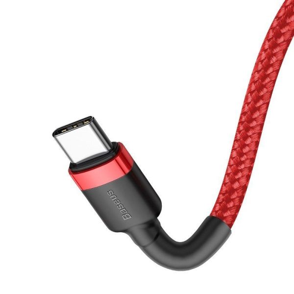 Baseus Cafule PD2.0 60W flash opladen USB voor Type-C kabel (20V 3A) 2m Rood