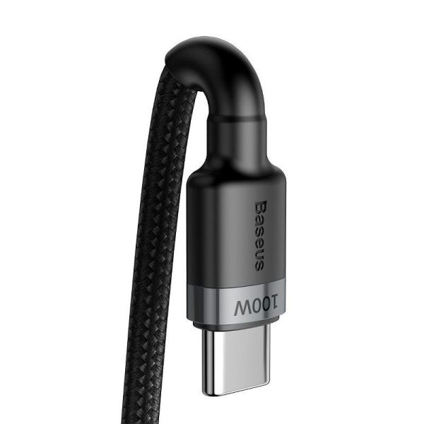 Baseus Cafule PD2.0 100W Flash opladen USB voor Type-C kabel (20V 5A) 2m Grijs + Zwart