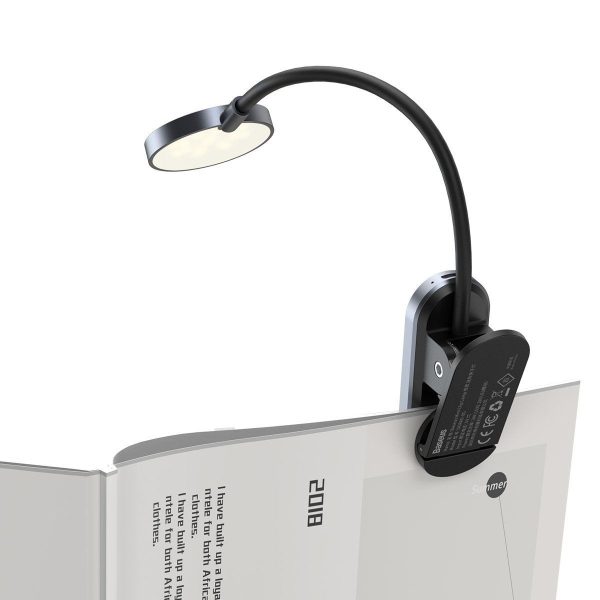 Baseus (DGRAD-0G) Comfort Lees Mini Clip Lamp (donkergrijs)