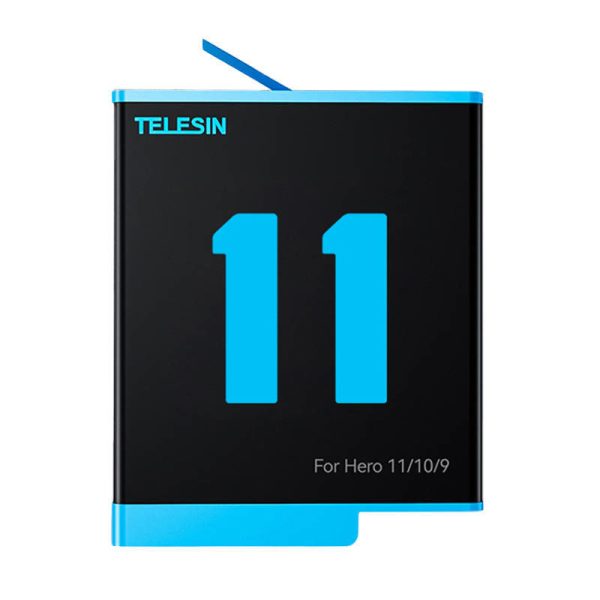 Telesin Allin Box 3-Slot Waterproof Charger with 2 Batteries for GoPro Hero 11, 10, and 9.