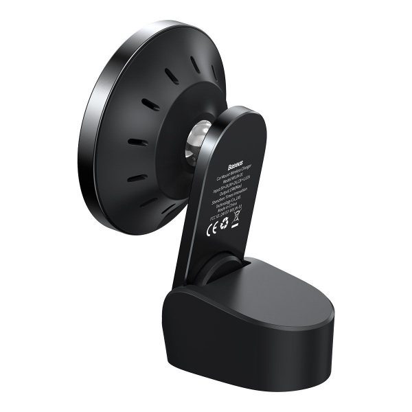 Baseus Large Capacity Car Mount with 15W Wireless Charger for iPhone 12/13 (Black)