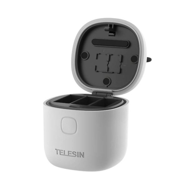 Telesin Waterproof 3-Slot Charger All-in-Box for GoPro Hero 11, Hero 10, and Hero 9.