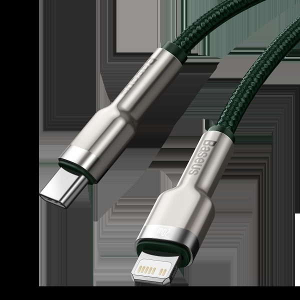 Baseus Cafule USB-C to Lightning Cable (20W, 1m, Green) with PD Technology