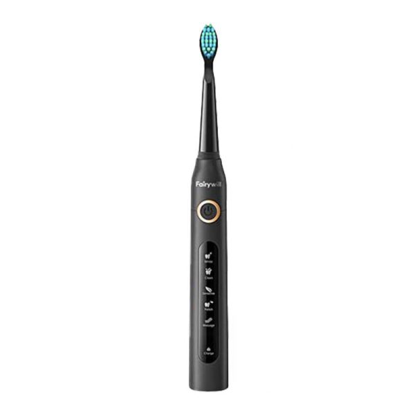 FairyWill FW-507 Plus Sonic Toothbrush with Headset and Case (Black)