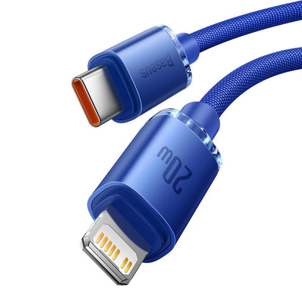 Baseus Crystal-Shine USB-C to Lightning Cable, 20W PD, 2m (Blue)